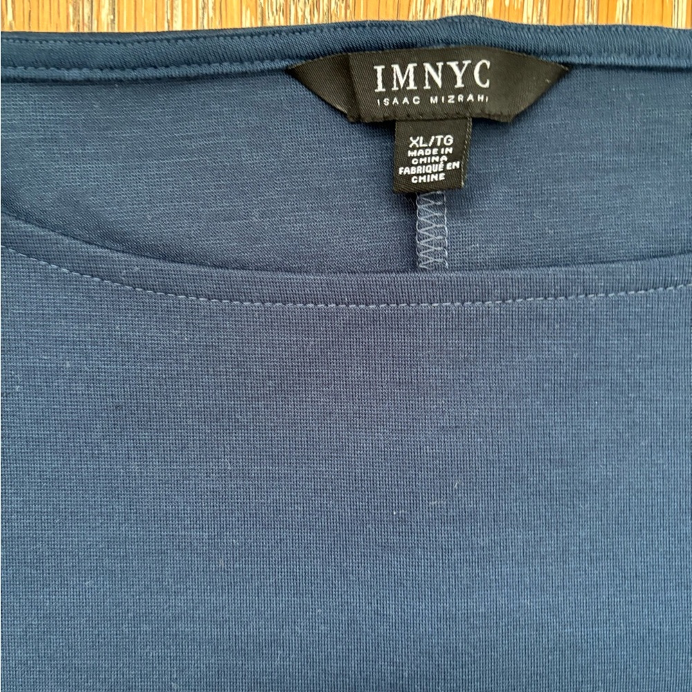 Isaac Mizrahi Blue Long Sleeve Dress - Picture 5 of 9